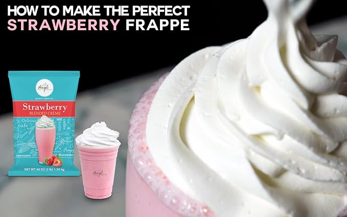 Strawberry Blended Crème Mix (Strawberries N' Cream) by Angel Specialty Products [3 LB]-Velvo Beauty