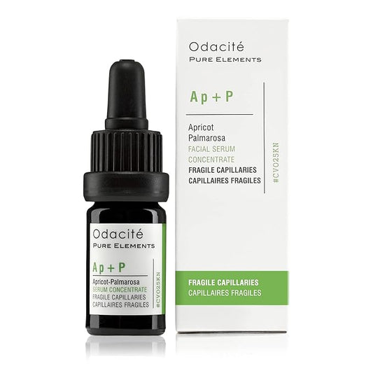 Odacité Anti Aging Serum Concentrate with Apricot and Palmarosa - For Fragile Capillaries - Ultra-Soothing Facial Serum for Fragile Skin, Redness & Healthy Looking Skin - 0.17 Fl. Oz-Velvo Beauty