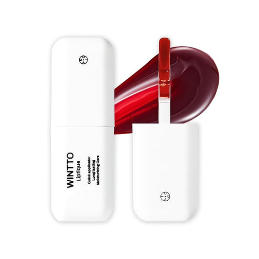 Liptique Korean Lip Stain Peel Off - 24 Hour Long Lasting Lip Tattoo, Waterproof & Transfer Proof, Nourishing & Hydrating Lip Tint for Women, Instant Plumping Lip Tints Peel Off (006 WINTTO)-Velvo Beauty