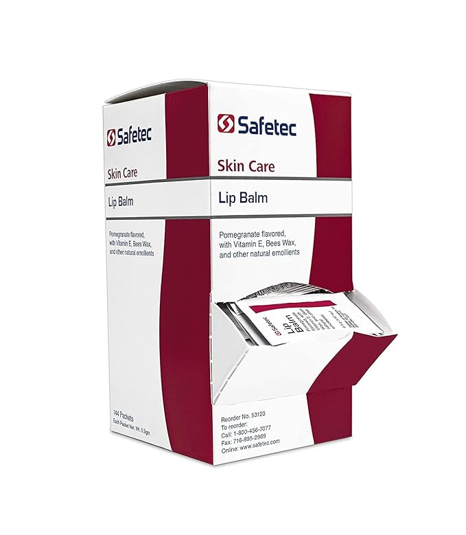 Safetec Lip Balm 53123 Pomegranate Flavored, One color, 144 Count-Velvo Beauty