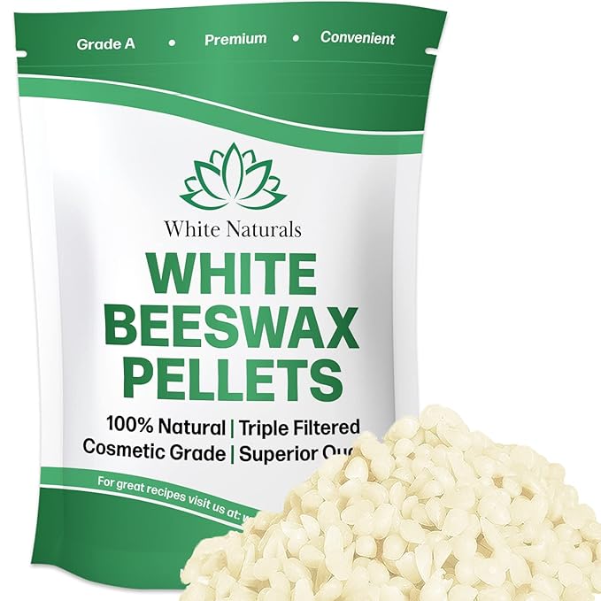 White Beeswax Pellets 1 lb (16 oz), Pure, Natural, Cosmetic Grade, Bees Wax Pastilles, Triple Filtered, Great For DIY Lip Balms, Lotions, Candles-Velvo Beauty