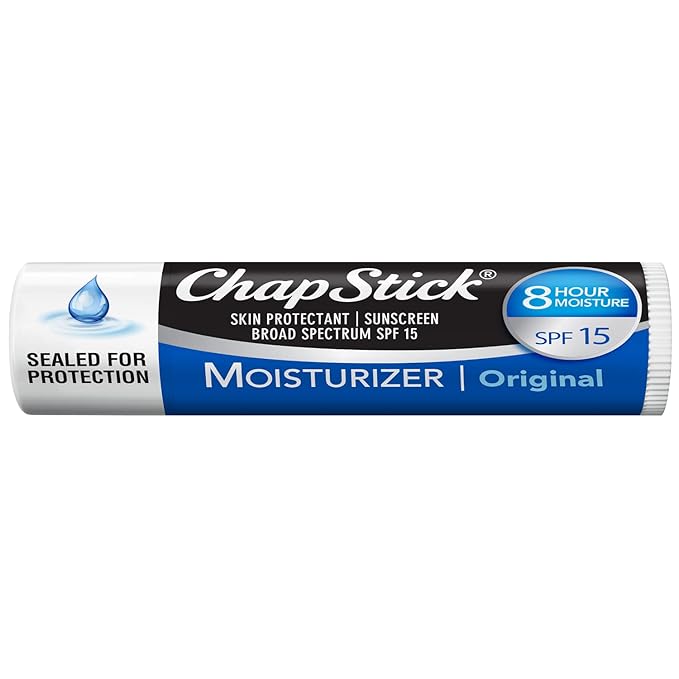 ChapStick Moisturizer Original Lip Balm Tube, SPF 15 and Skin Protectant - 0.15 Oz-Velvo Beauty