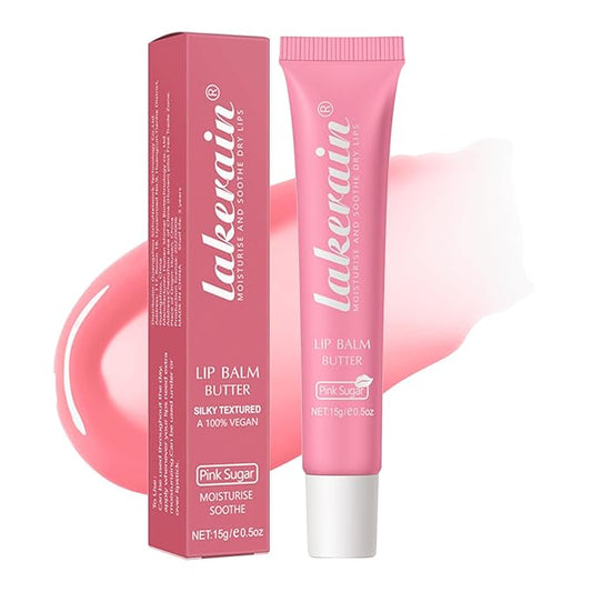 Lip Glowy Balm Butter Lip Balm Plumps Moisturizing Hydrating Lip Mask Repair Moisturizer Lips Care Lip Treatment for Dry Cracked Lip, Glossy Finish, Vegan Tinted Lip Balm Chapstick (#6 Pink Sugar)-Velvo Beauty