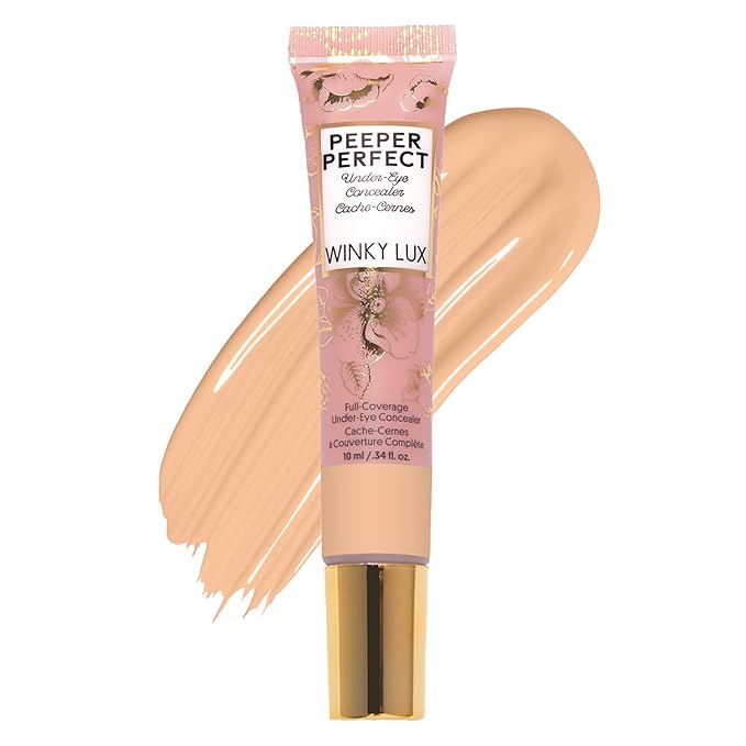 Winky Lux Peeper Perfect Under Eye Concealer, Makeup & Eye Brightener, Full Coverage Concealer for Dark Circles, Color Corrector & Eye Primer, With Collagen, Hyaluronic Acid & Vitamin E (Golden Beige)-Velvo Beauty