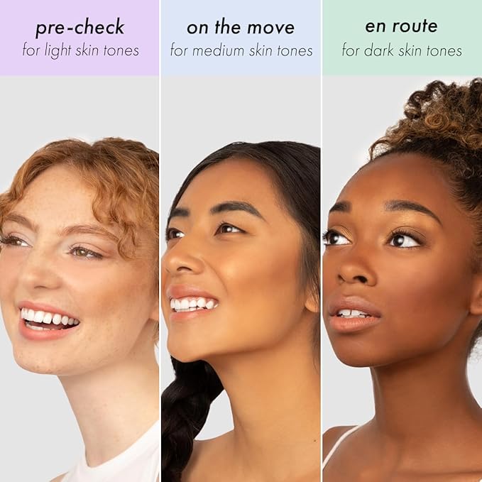 Subtl Beauty 3-in-1 travel makeup kit by subtl staks | powder blush, bronzer, and highlighter | includes mirror lid and mini brush | for medium-tan skin tones-Velvo Beauty