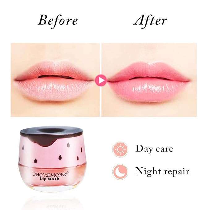 2PCS Honey Balm & Strawberry Lip Balm, Honey Lip Balm, Lip Masks for Dry and Cracked Lips with Brush, Lip Exfoliator & Moisturizer, Reduces Lips Lines & Lightens Lips, Anti-Wrinkle, Aging-Velvo Beauty
