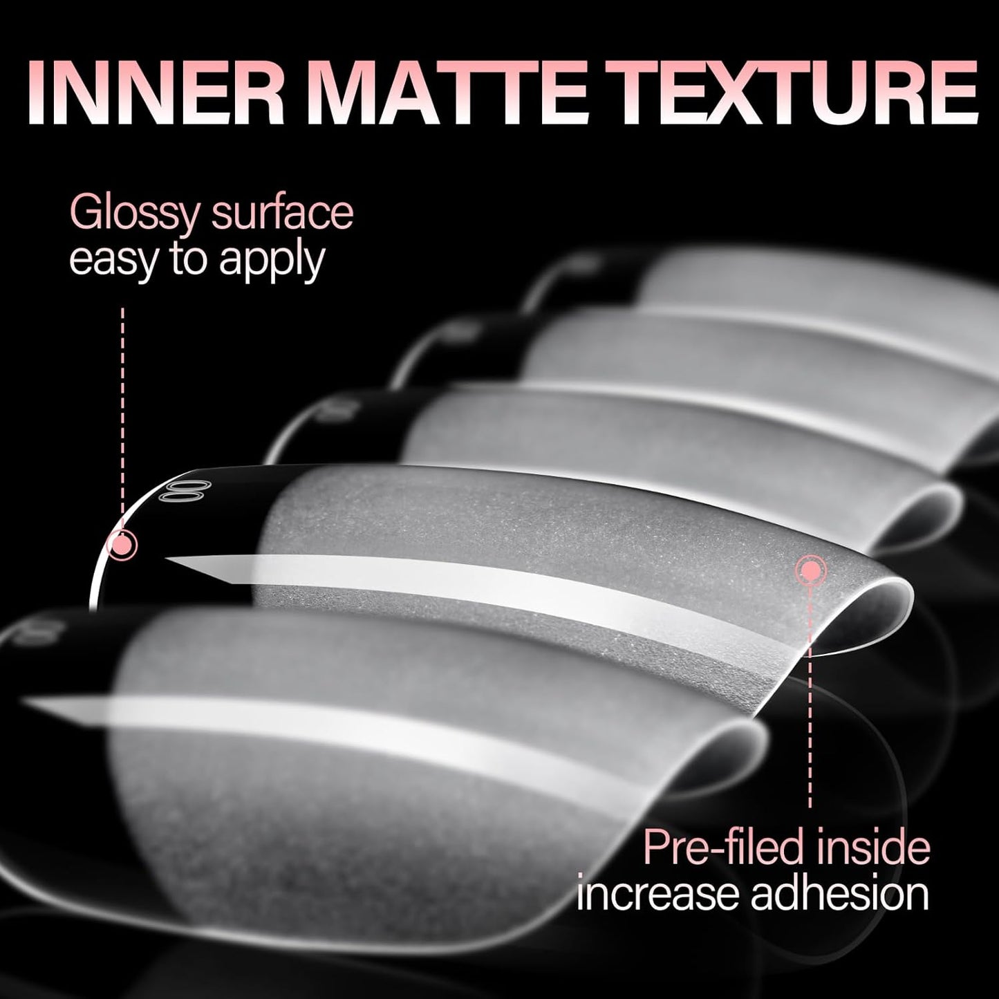 AILLSA Short Square Nail Tips, Fake Thickened Half Matte Nails Tips, Pre-shaped Press on False Nail Tip for Nail Salon 450PCS 15 Sizes with Storage Box-Velvo Beauty