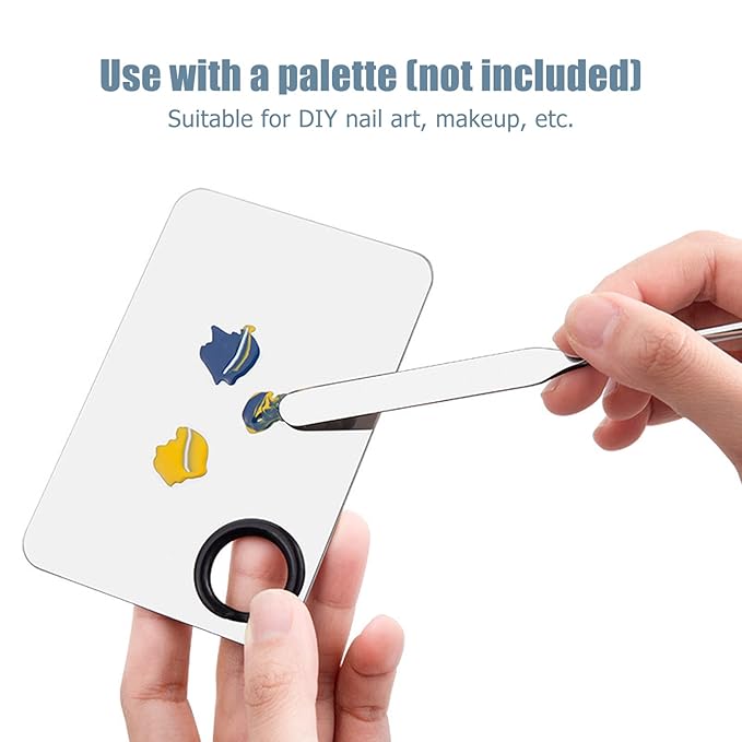 Stainless Steel Makeup Spatula, Liquid Foundation Spatula Stainless Steel Ergonomic Nail Art Stirring Tool Makeup Artist Makeup Tool-Velvo Beauty