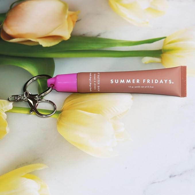 PIAOLGYI Keychain Cap for Summer Fridays,Lip Balm Replacement Cover,Attachment for Summer Fridays Lip Balm,Pink(ONLY Cap)-Velvo Beauty