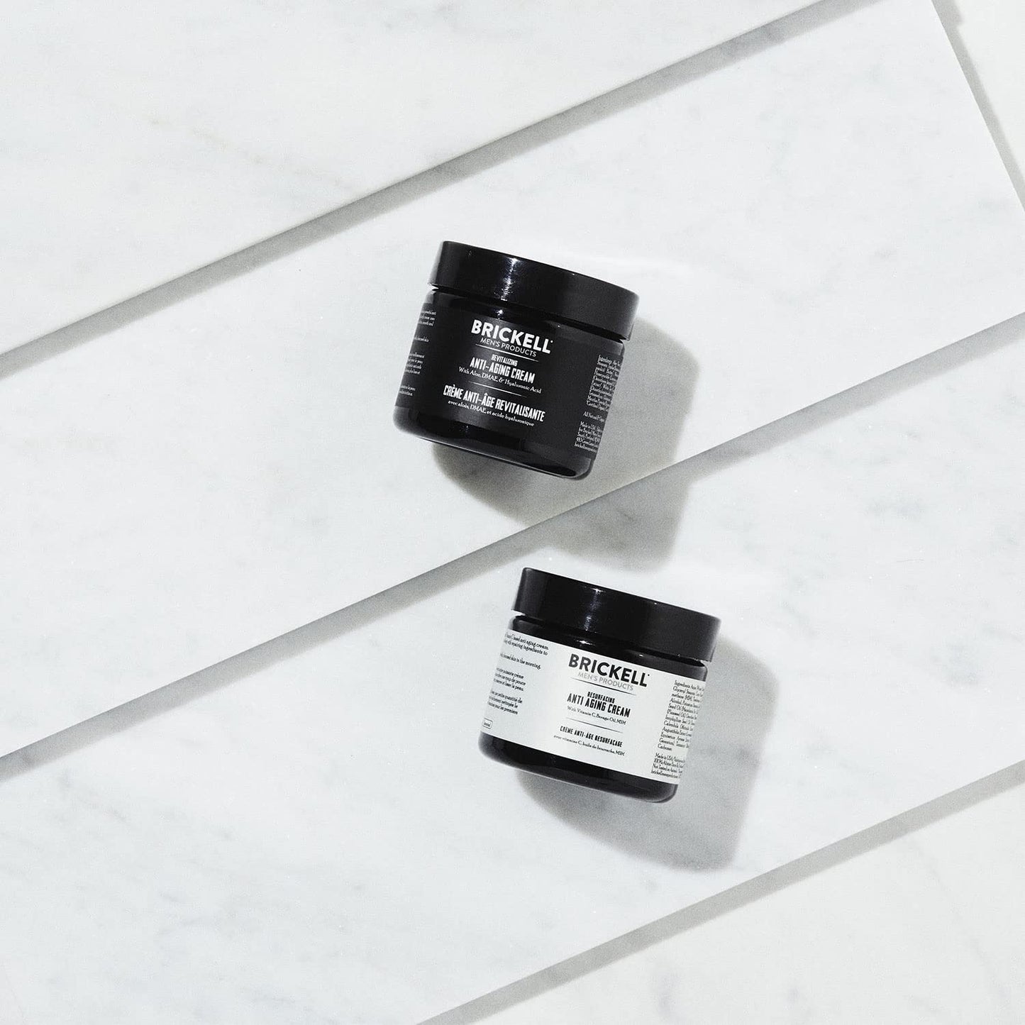 Brickell Men's Day and Night Anti Aging Cream Routine, Natural and Organic, Unscented, Skincare Gift Set-Velvo Beauty