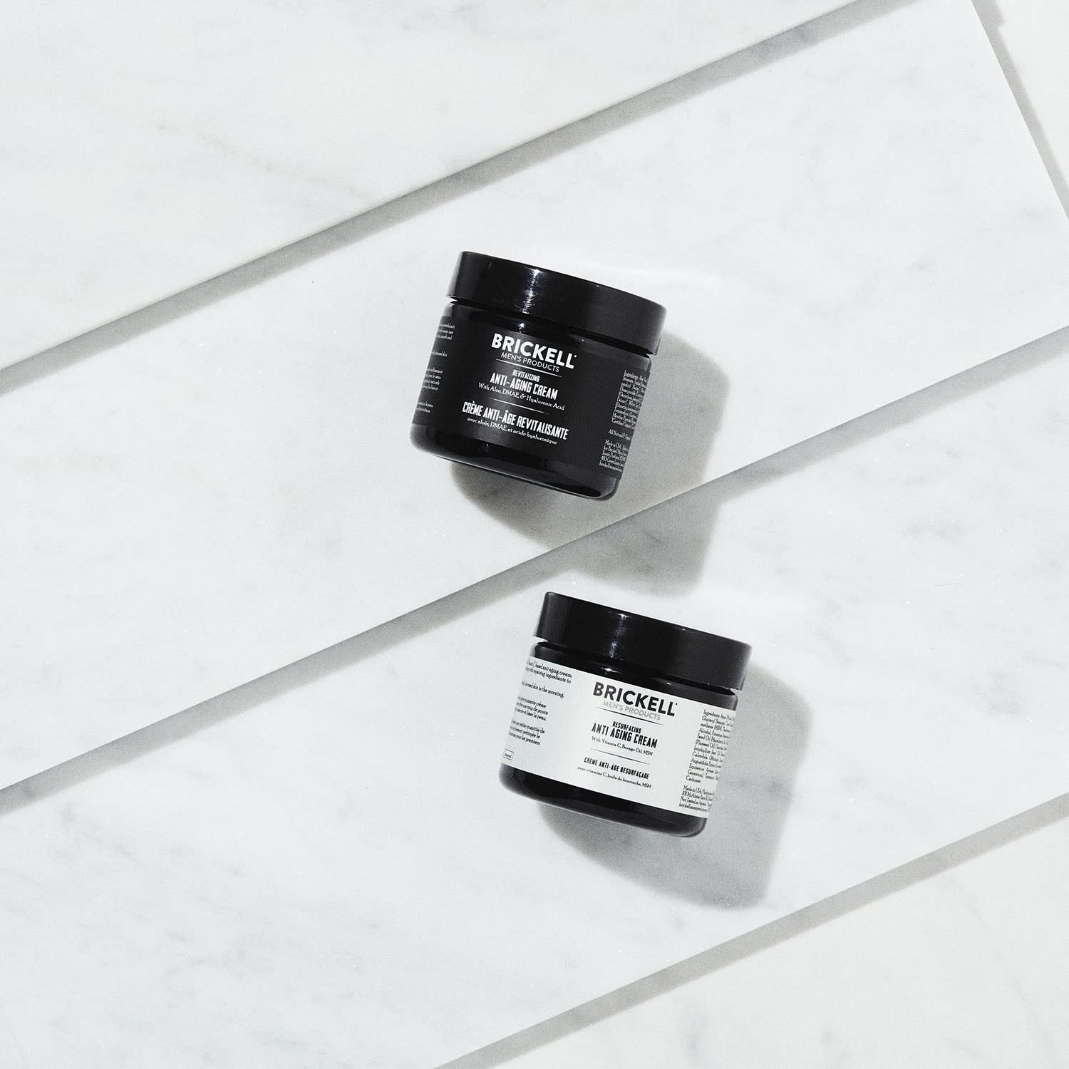 Brickell Men's Day and Night Anti Aging Cream Routine, Natural and Organic, Unscented, Skincare Gift Set-Velvo Beauty