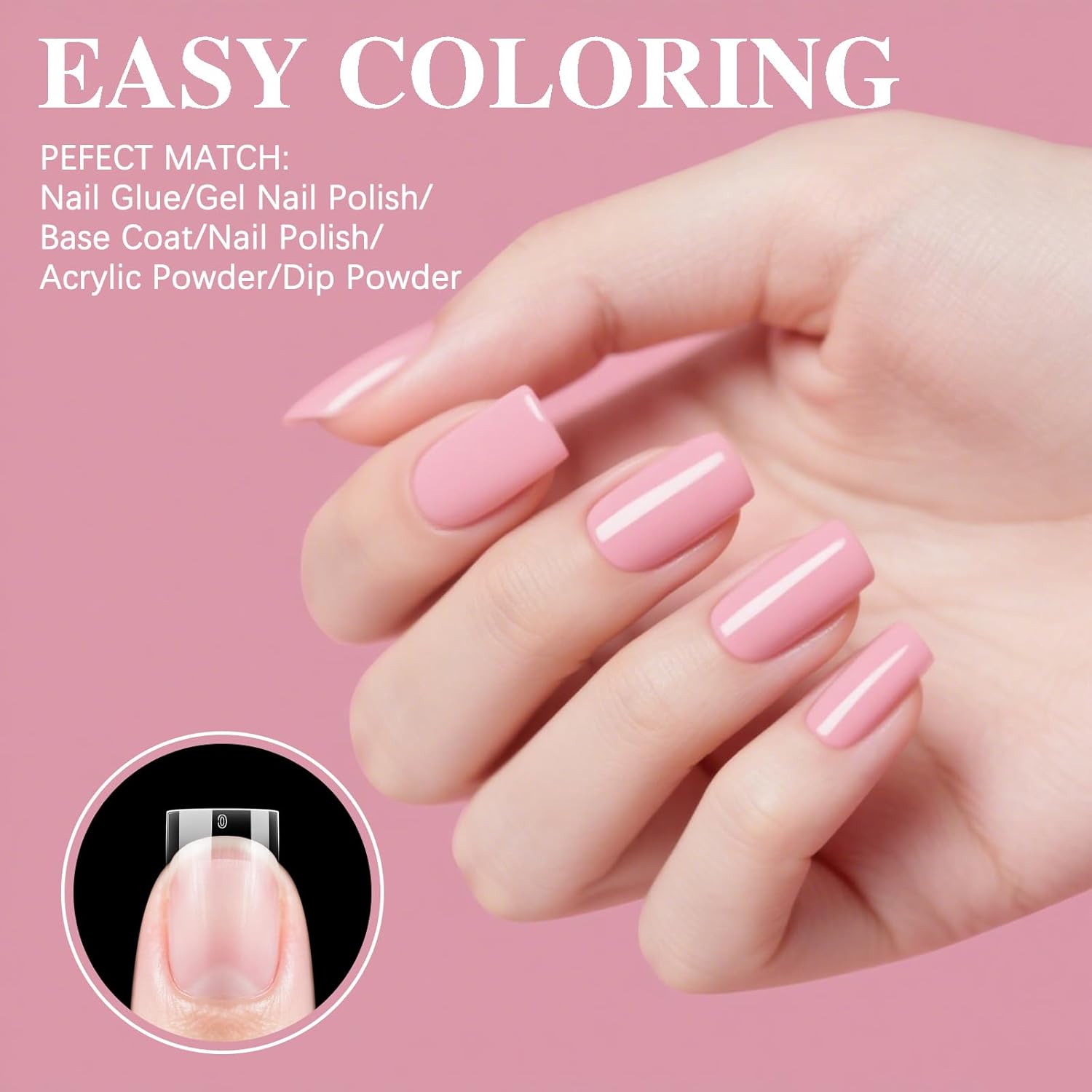 Extra Short Straight Nail Tips, SSWSBYKE 300pcs 15 Sizes Soft Gel Acrylic Nail Tips for Full Cover Pre-Shaped Fake Nails Tips Half Matte Press On Nails for Extension Home DIY Salon-Velvo Beauty