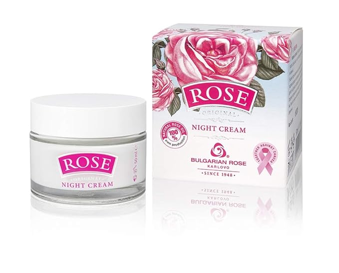 Bulgarian Rose Moisturizing Daily Regimen 5 Piece Gift Set - Rose Day Cream, Rose Night Cream, Exfoliating Face Mask, Rose Soap, Rose Soap Sponge-Velvo Beauty