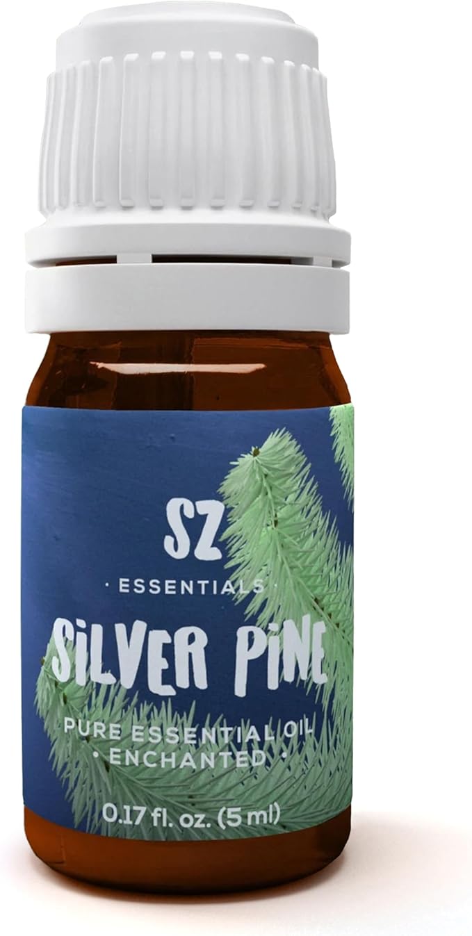 Silver Pine Essential Oil - 100% Pure & Undiluted- Extracted from Pinus Sylvestris - Clean & Fresh Scent with Woody Overtones - Therapeutic Grade & Vegan - 0.17oz (5ml)-Velvo Beauty