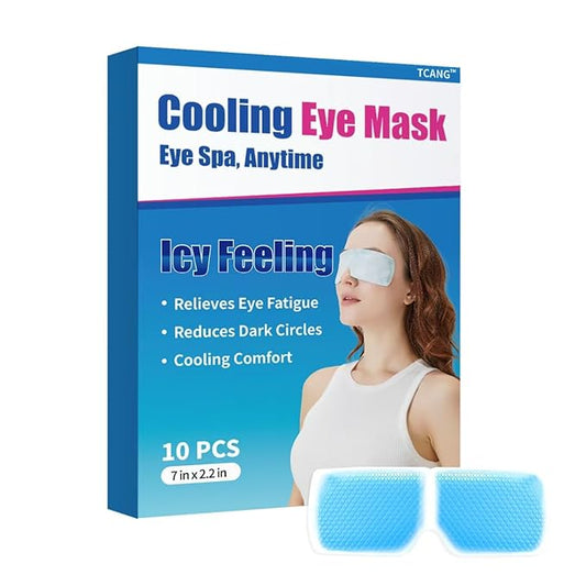 Disposable Instant Cooling Gel Eye Masks, Soothing Relief for Tired Eyes & Cooling Sensation, Eye Patches for Puffy Eyes,10 Packs-Velvo Beauty