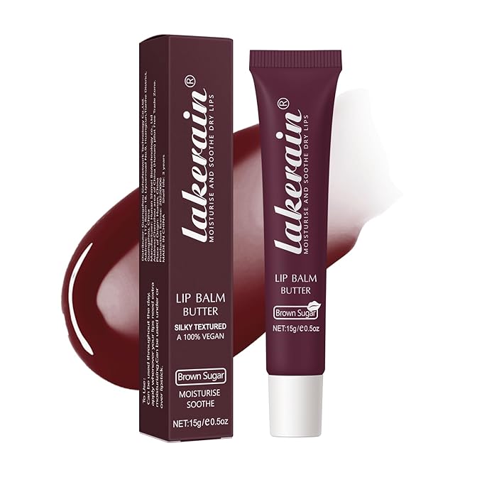 Moisturizing Lip Balm Butter for Dry Cracked Lips,Day/Night Hydrating Lip Mask, Ultra-Nourishing Lip Care Moisturizer for Soft, Smooth and Supple Lips (Brown Sugar)-Velvo Beauty
