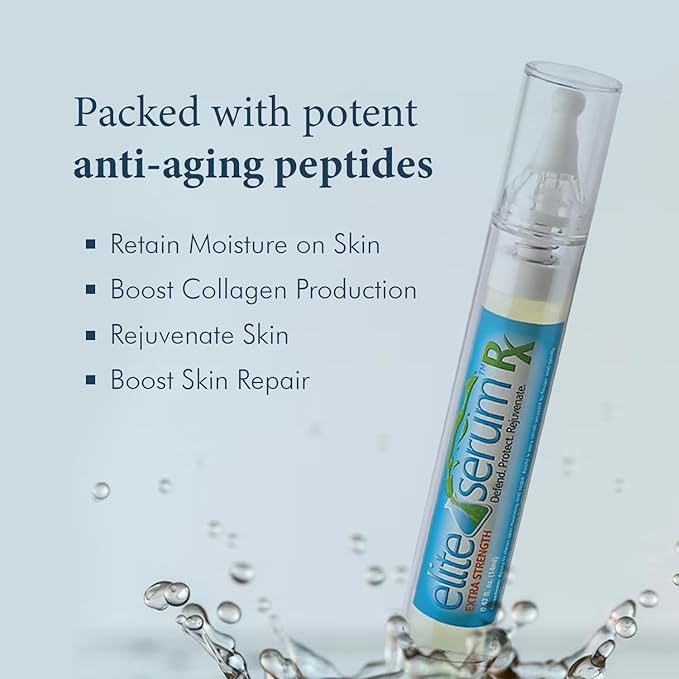 Elite Serum Rx - Anti Aging Under Eye Serum for Dark Circles and Puffiness with 8 Patented Peptides - Extra Strength Lifting and Firming Treatment for Wrinkle Repair and Eye Bag Removal-Velvo Beauty