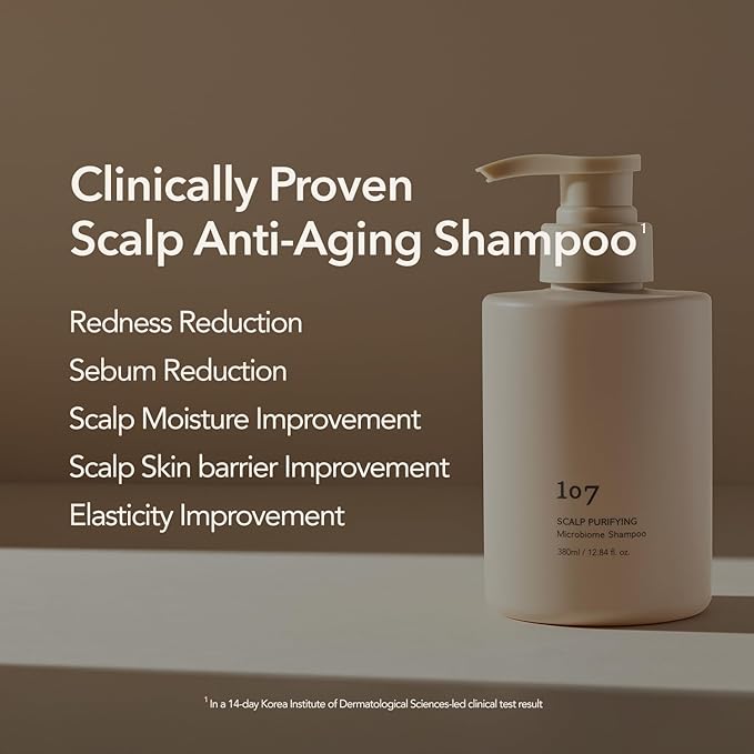 107 Clarifying Shampoo - Purifying Shampoo for Build Up, Dirt, Oil, Itchy, Dry Scalp – Fermented Vinegar & Ginseng for Refreshed & Revitalized Scalp - Paraben, Phthalate and Sulfate Free (16.9 oz)-Velvo Beauty