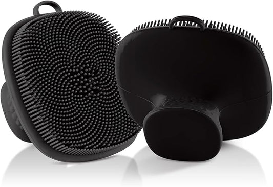 VWMYQ Face Scrubber 2 Pack Silicone Face Scrubber for Men Facial Cleansing Brush Silicone Face Wash Brush Manual Waterproof Cleansing Skin Care Face Brushes for and Exfoliating-Velvo Beauty