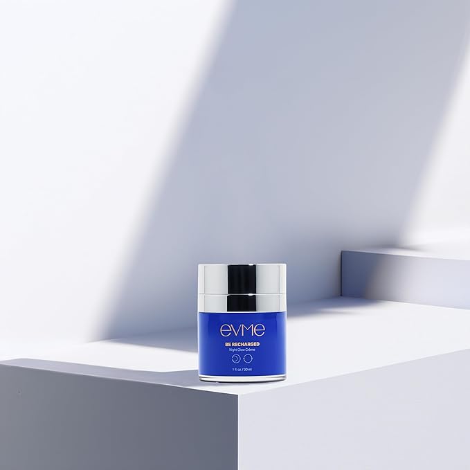 Evme Night Glow Crème – Hydrating Gel-to-Cream Moisturizer with Squalane, Sea Buckthorn & Vitamin C – Dermatologist-Tested, Fragrance-Free for Sensitive, Reactive Skin – Supports Healthy Skin Barrier-Velvo Beauty