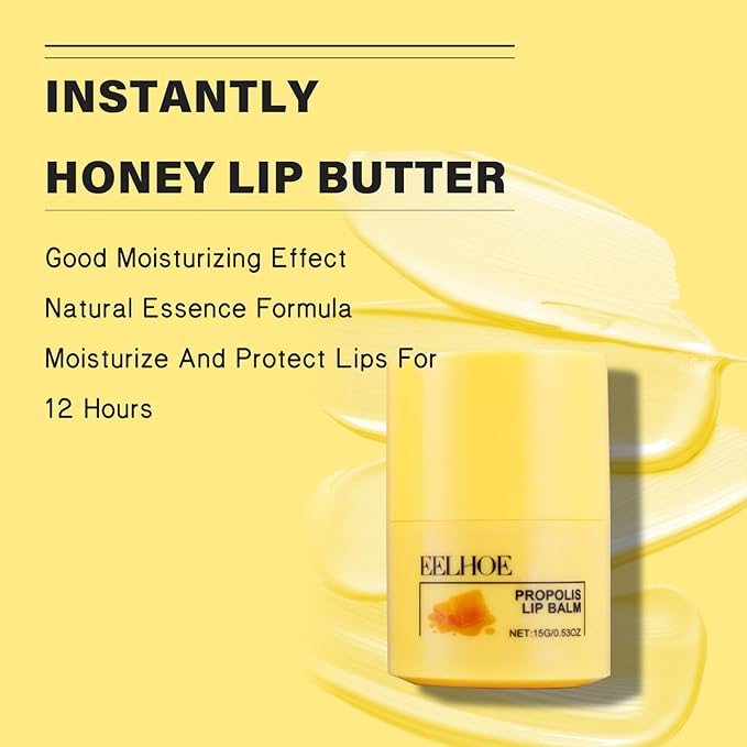 Honey Lip Butter, Hydrating Overnight Lip Balm & Mask, Bee Lip Mask, 12 Hours Long-lasting Moisture, Hygienic Twist Dispenser, Cracked Lip Scrubs Exfoliato Lip Wrinkle Skin Care Products-Velvo Beauty