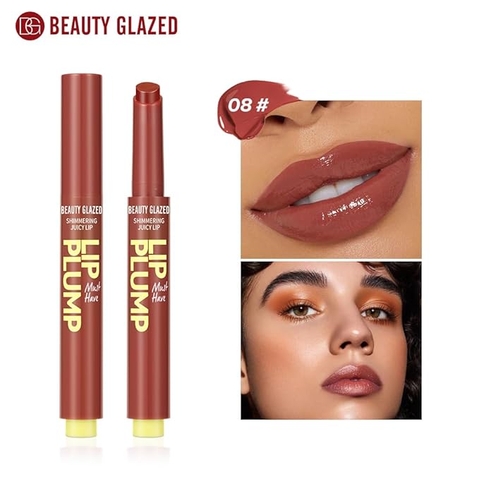 MAEPEOR Hydrating Lip Plumper 12 Colors Moisturizing Shiny Juicy Lip Balm Long Lasting Nourishing Lip Pluming Balm（Color 08)-Velvo Beauty