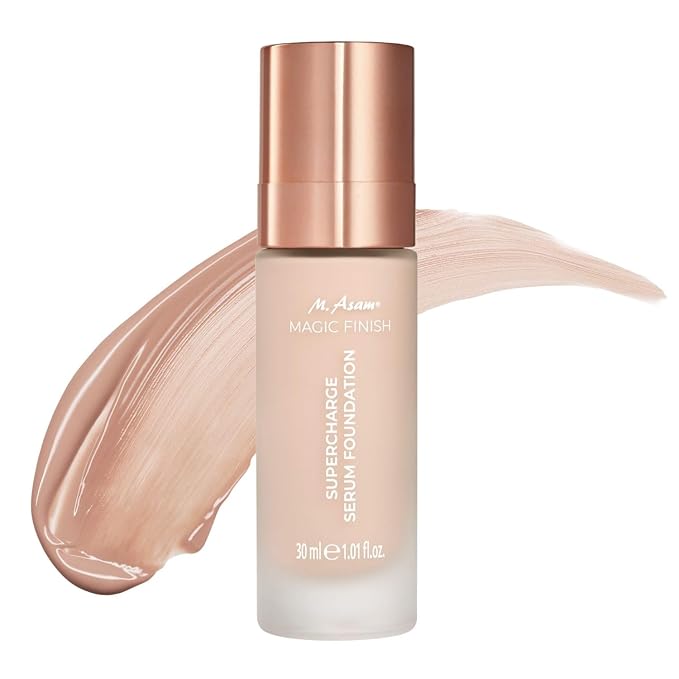 M. Asam MAGIC FINISH Supercharge Serum Foundation Rose Fair (1.01 Fl Oz) - Moisturizing Make Up & Firming Face Serum In One, Anti-aging CC Cream With Optimal Coverage & Hyaluronic Acid-Velvo Beauty