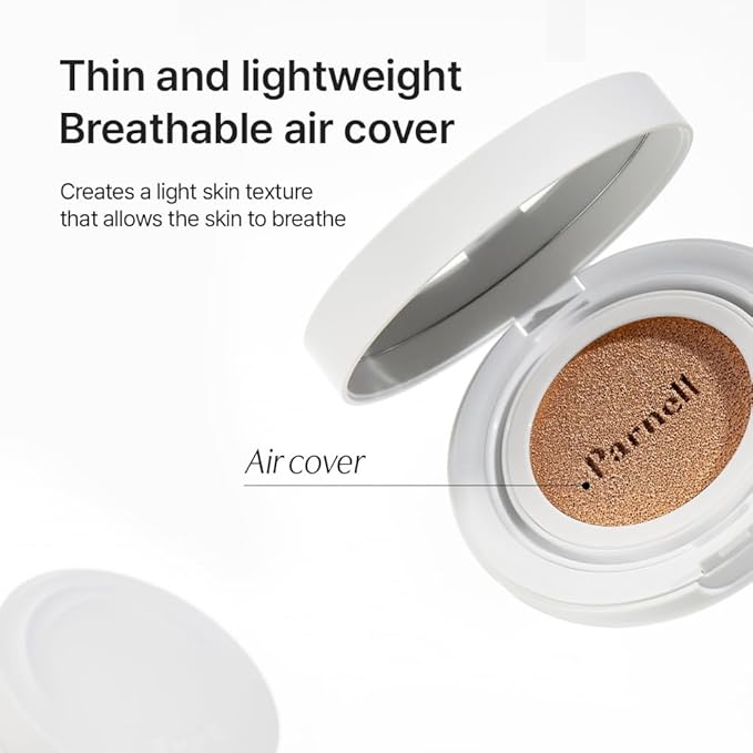 Parnell Cicamanu Serum Cushion - Moisturizing Foundation for Soothing, Coverage, Glass Skin and Lightweight for Sensitive and Dry Skin Pearl Skin (0.52 Fl Oz) (30N)-Velvo Beauty