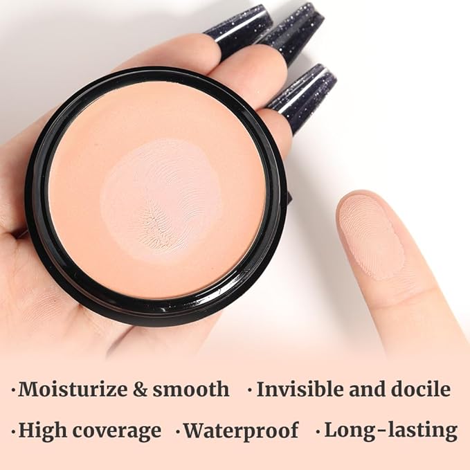 Kaely Color Correcting Concealer,Cream Pot Concealer Full Coverage,under Eye Concealer Palette for Conceals Dark Circles,Waterproof Foundation Face Makeup,04 Neutral-Velvo Beauty