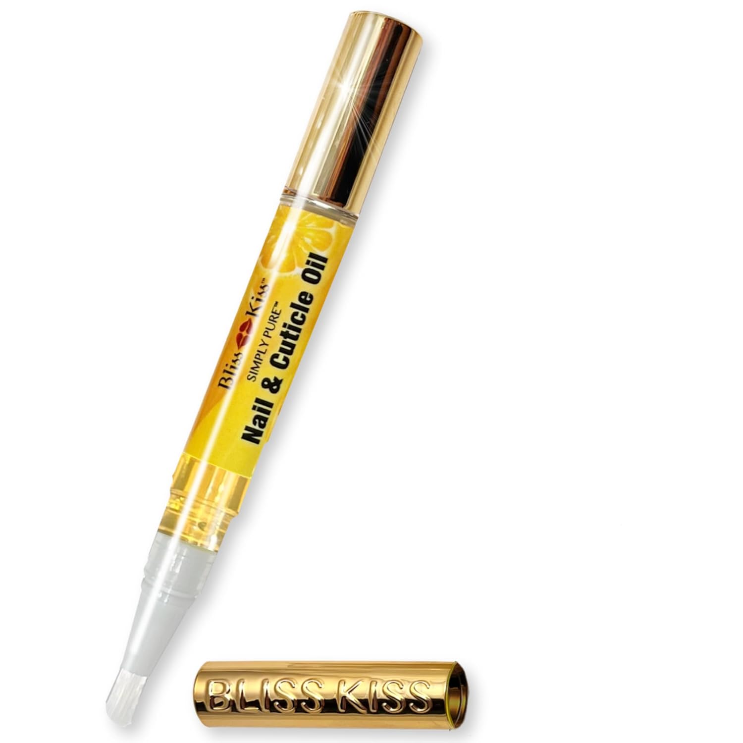 Bliss Kiss | 1 Crisp Fragrance | Nail Oil Cuticle Pen w/Vitamin E & Jojoba⏤Nail Strengthener Nail Growth Serum for Brittle Peeling Breaking Thin Nails-Velvo Beauty