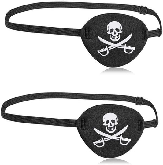 2pcs Eye Patch Mask Skull and Cross Bones with Adjustable Strap-Velvo Beauty