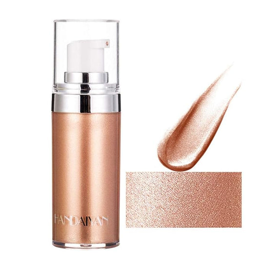 Body Face Luminizer Highlighter Cream Spray Liquid Bronzer Illuminator Glow Glistening Makeup Foundation Cheekbone & Blush Liquid Highlighter Bronzer Smooth Shimmer Glow Makeup(#2 Rose Gold)-Velvo Beauty