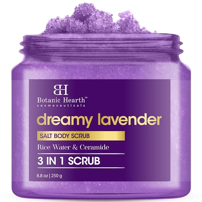 Botanic Hearth Dreamy Lavender Body Scrub 8.8 Fl Oz | Gently Exfoliates And Moisturizes Skin, Infused With Natural Lavender Oil And Essential Nutrients For Smooth And Radiant Skin-Velvo Beauty