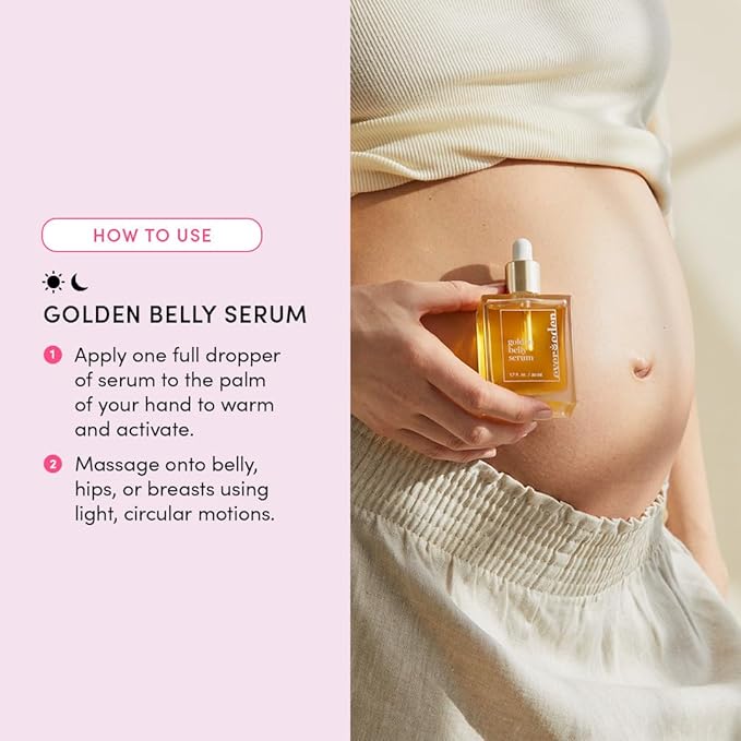 Evereden Mama Must-Have DUO - Golden Belly Stretch Mark Oil 30ml & Nourishing Stretch Mark Cream 50ml - Derma-Developed Clean & Vegan Maternity Skin Care for Stretch Mark Reduction & Skin Hydration-Velvo Beauty