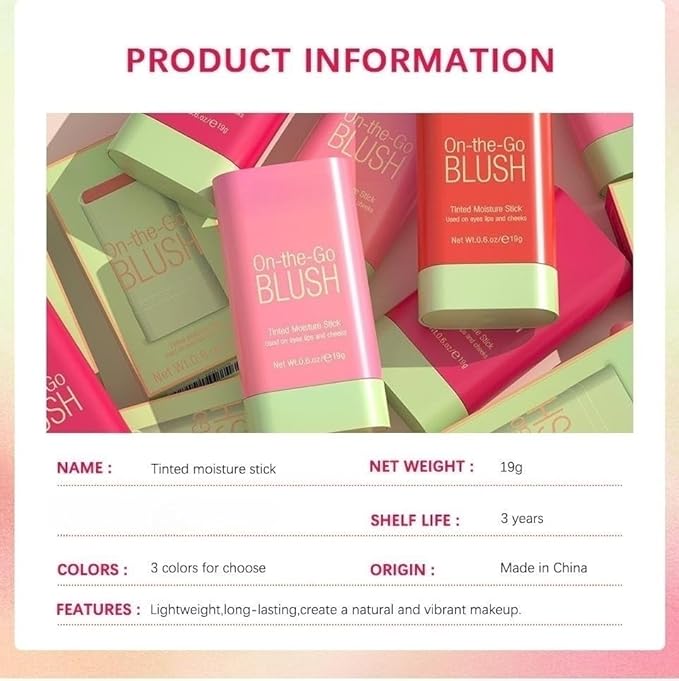 Blush Rare Beauty Liquid Blush Cream Blush Stick For Cheeks Natural Blendable Powder Blusher Stick On The Go Blush Brushes For Makeup Cheeks,Natural Waterproof, Long Lasting (3PC)-Velvo Beauty