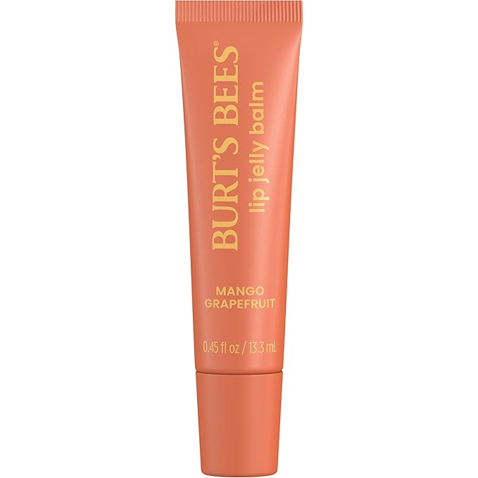 Burt’s Bees Mango Grapefruit Lip Jelly Balm, With Hyaluronic Acid and Squalane Moisturizer To Instantly Hydrate Lips, Lip Gloss With Responsibly Sourced Beeswax, Tint-Free, Lip Treatment, 0.45 oz.-Velvo Beauty