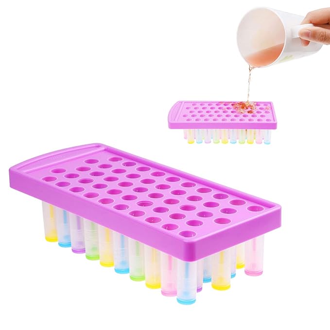 Lip Balm Filling Tray and Spatula Set - Fast and Easy to Use - Just Pour & Spread - Instantly Fills 50 Lip Balm Containers (sold separately) (Lip Balm Crafting Kit (Purple))-Velvo Beauty