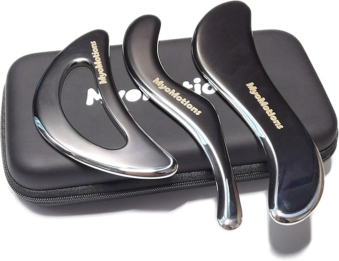 3-Piece Muscle Scraper Tool Set for IASTM Therapy - Stainless Steel Gua Sha Tool for Myofascial Release and Deep Tissue Massage Tool Set-Velvo Beauty