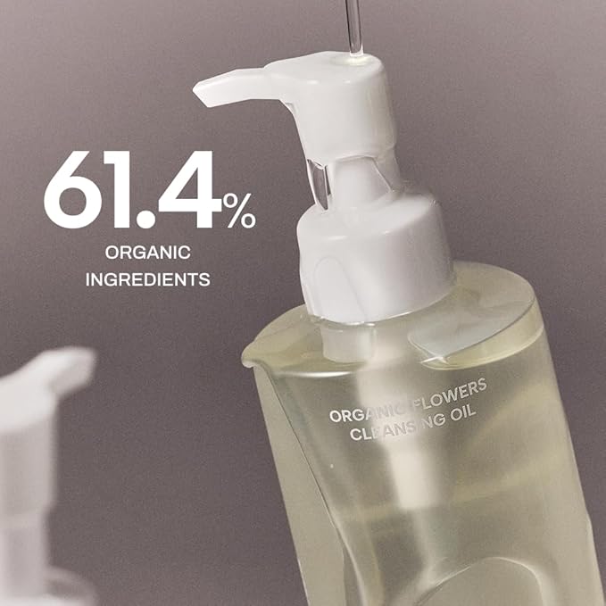 Whamisa Organic Flowers Cleansing Oil, Face Cleanser, Postbiotic-Rich Makeup Remover for Deep Cleansing, Pore Care, Rolling, Fermented, Easy Clean (260ml)-Velvo Beauty