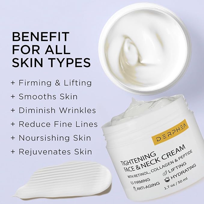 Neck Tightening Cream, Neck Firming Cream For Tightening and Firming, Fine lines, Loose & Sagging On Face, Decollete & Other Skin Areas - 1.7 OZ-Velvo Beauty