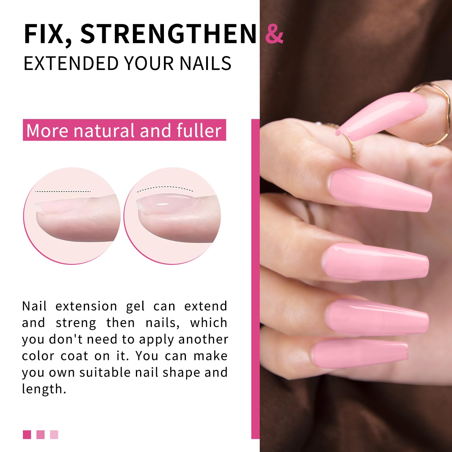 Salon-Grade Baby Pink Builder Gel - Hypoallergenic Strong Base Coat | Long-Lasting Adhesion (30+ Days) for Professional Nails Gift for Women-Velvo Beauty