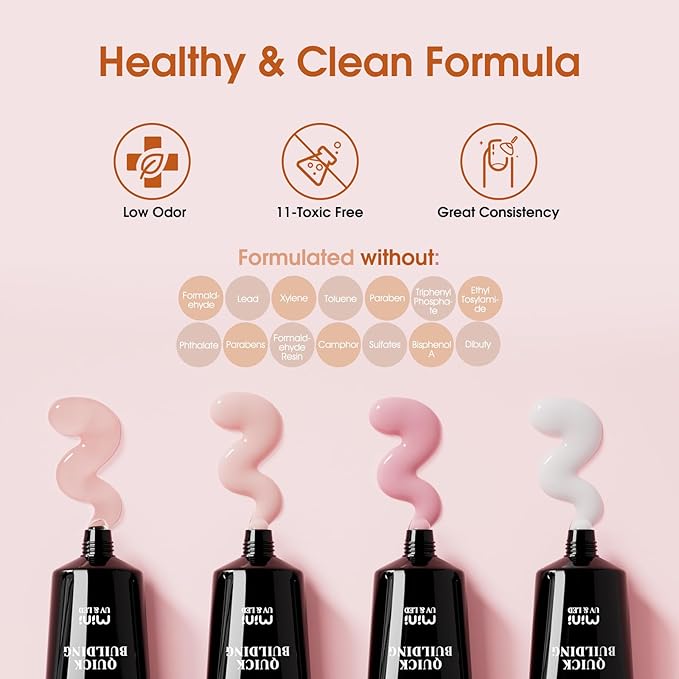 ROSALIND Poly Nail Gel Kit -14 Colors +72 Nail Art Accessories kit Clear Nude Poly Nails Gel Kit Starter Kit with Mini UV Lamp Slip Solution Basic Tools for Beginners with Everything-Velvo Beauty