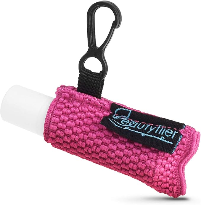 Beautyflier Cute Elastic Lip Balm Holder Keychain, Lipstick Sleeve Chapstick Sleeve Holder for Burts Bees Chapstick-Velvo Beauty