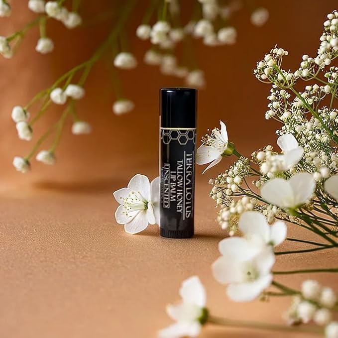 Tallow Lip Balm (3 Pack) - Hydrating With Organic Italian Olive Oil, Pure Grass Fed Tallow, and Beeswax - Long Lasting Lip Therapy (Mint)-Velvo Beauty