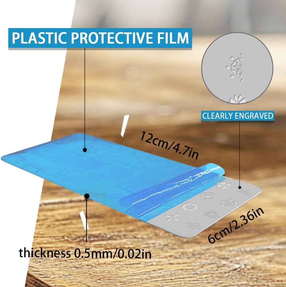 3Pcs Chinese Style Nail Stamping Plate Set Lucky Words Lanterns Bamboo Steel Nail Stamp Templates Clear Silicone Nails Stamping with Stamper Scraper for Manicure Printing-Velvo Beauty