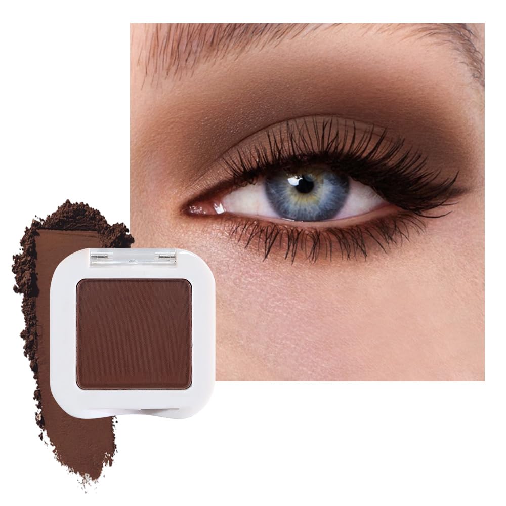 Matte Singe Eye Shadow Palette Makeup, Matte Brown Monochrome Eyeshadow For Old Women, Mini Pressed Monochrome Pigmented Waterproof Sombras Para Ojos, Vegan, Talc, Paraben & Cruelty Free, 09-Velvo Beauty