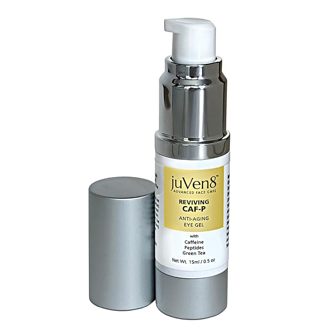 Reviving Eye Gel, 15ml - with Caffeine, Peptides, Green Tea & Hyaluronic Acid - Anti-Aging, Anti-Wrinkle, Dark Circles Eye Cream-Velvo Beauty