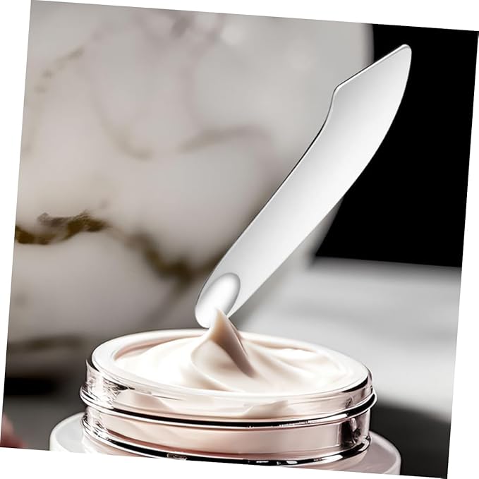 Beavorty Makeup Spatula Foundation Shovel Toning Stick Stainless Steel Liquid Foundation Scraper Makeup Tool (handheld Foundation Shovel Set Mirror Light Stainless Steel Mix-Velvo Beauty