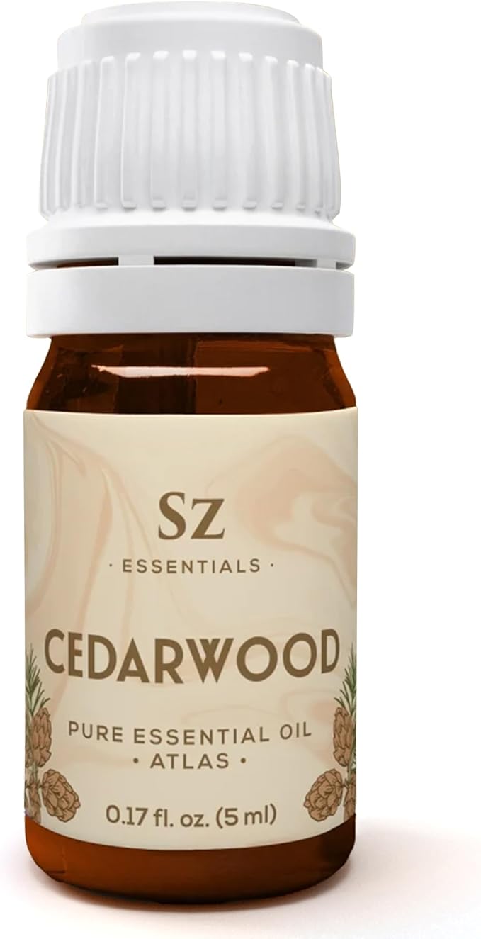 Cedarwood Essential Oil (Cedrus Atlantica) – Therapeutic Grade, 100% Pure & Natural with Soothing Woodsy Aroma for Relaxation, Aromatherapy, Skin Care & Diffuser - 0.17 fl oz. (5ml)-Velvo Beauty