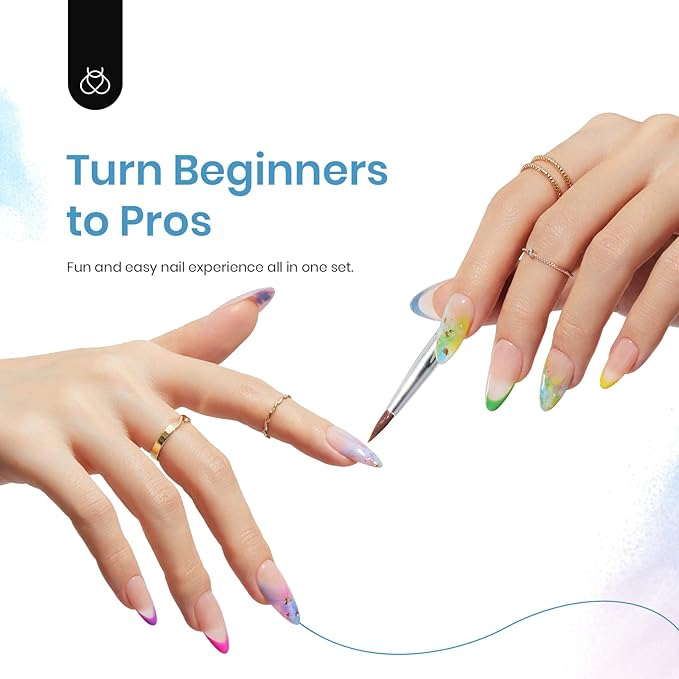 Beetles Halloween Gel Nail Polish with Blooming Gel, 5 Colors Neon Pink Green Blue Purple Yellow Nail Polish Clear Blooming Polish for Spreading Effect with 2 Nail Art Brushes Nail Art Set for Women-Velvo Beauty